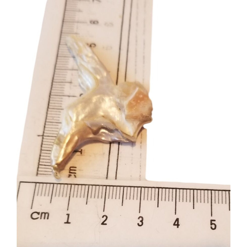 Loose Baroque Bird Wimgs Freshwater Keshi 24 ct  4.8 gr  5.5 cm  x 3 cm