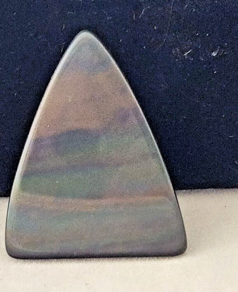 Gemstones Loose Obsidian  Cabochon 8.9 gr Pendant Size 40 mm x 32 mm x 5 mm