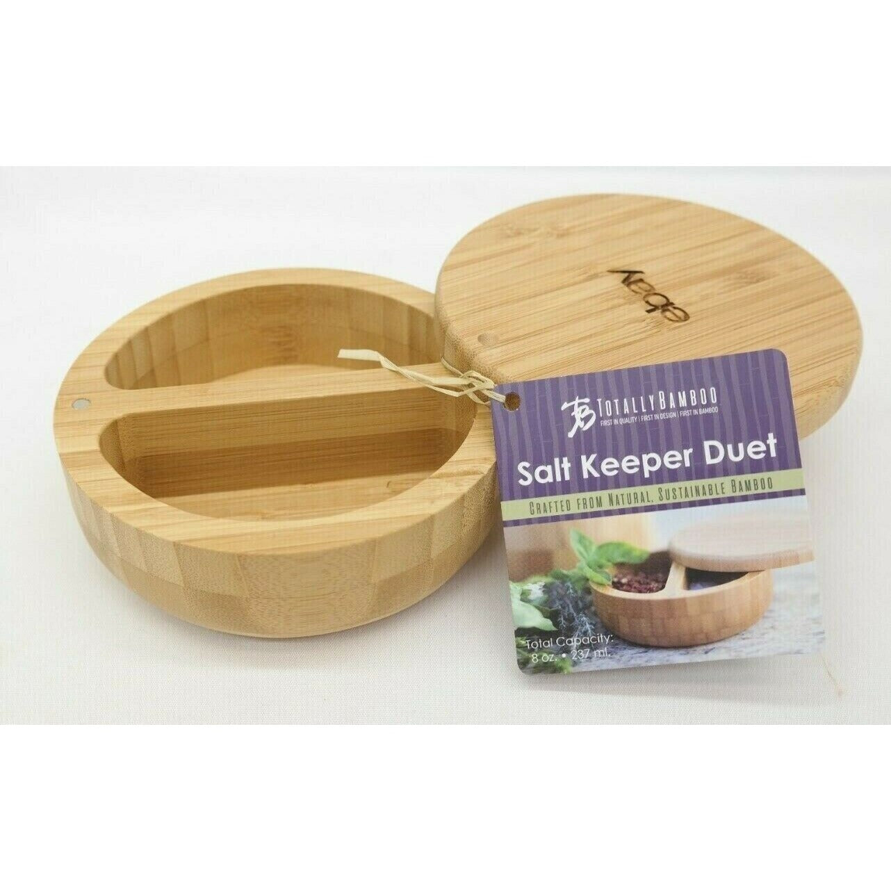 Ebay Branded Totally Bamboo Swivel Top Salt Keeper Duet 8 oz Ebay Branded  TF