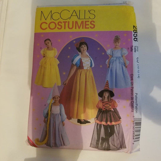 Pattern McCall's # 2856 Costume Size 10 12 14 Disney Princesses Snow White