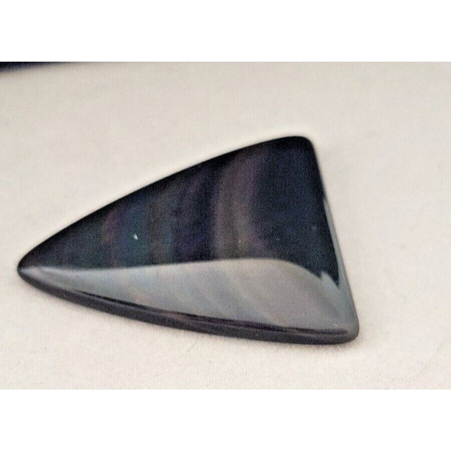 Gemstones Loose Obsidian  Cabochon 8.9 gr Pendant Size 40 mm x 32 mm x 5 mm