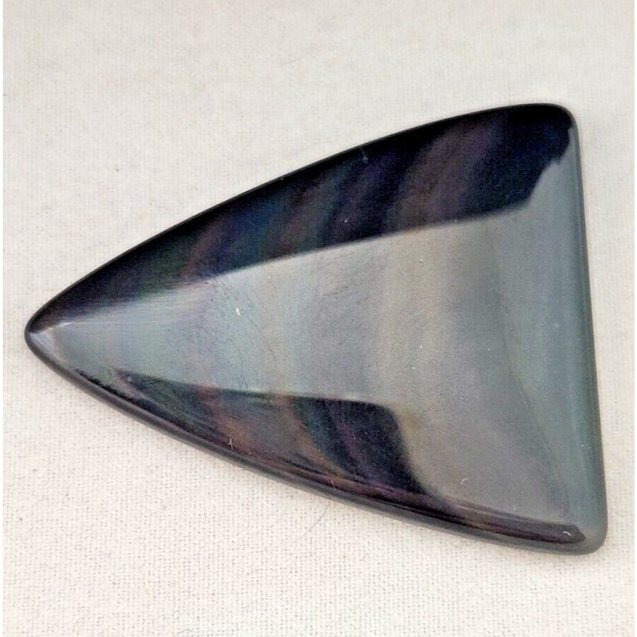 Gemstones Loose Obsidian  Cabochon 8.9 gr Pendant Size 40 mm x 32 mm x 5 mm