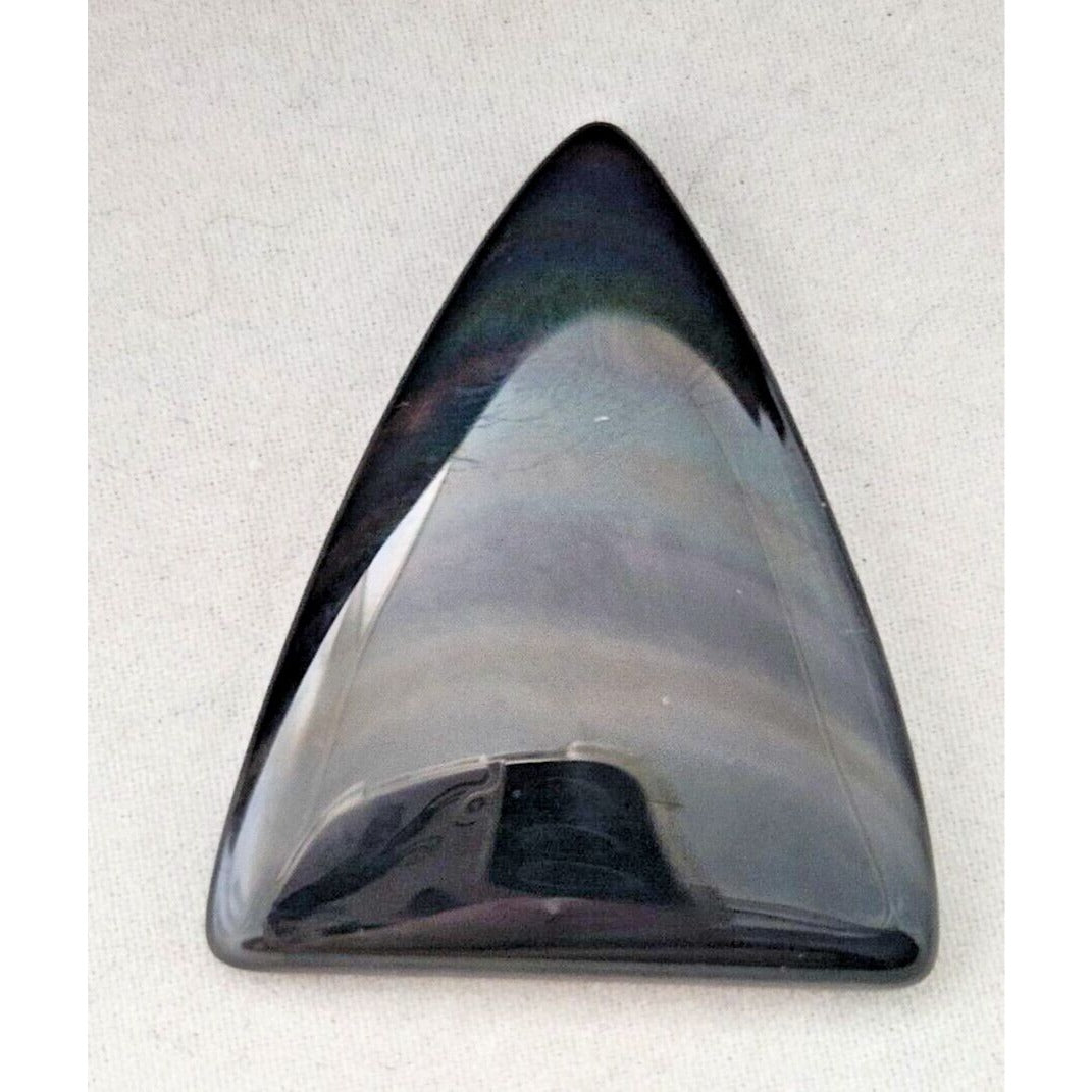 Gemstones Loose Obsidian  Cabochon 8.9 gr Pendant Size 40 mm x 32 mm x 5 mm