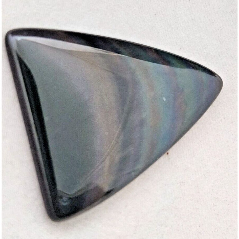 Gemstones Loose Obsidian  Cabochon 8.9 gr Pendant Size 40 mm x 32 mm x 5 mm