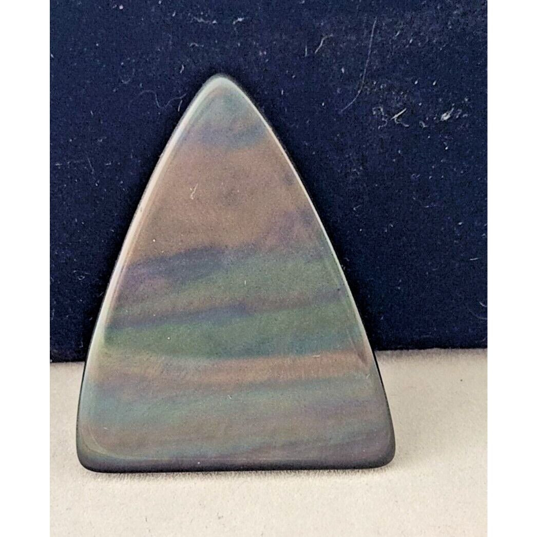 Gemstones Loose Obsidian  Cabochon 8.9 gr Pendant Size 40 mm x 32 mm x 5 mm