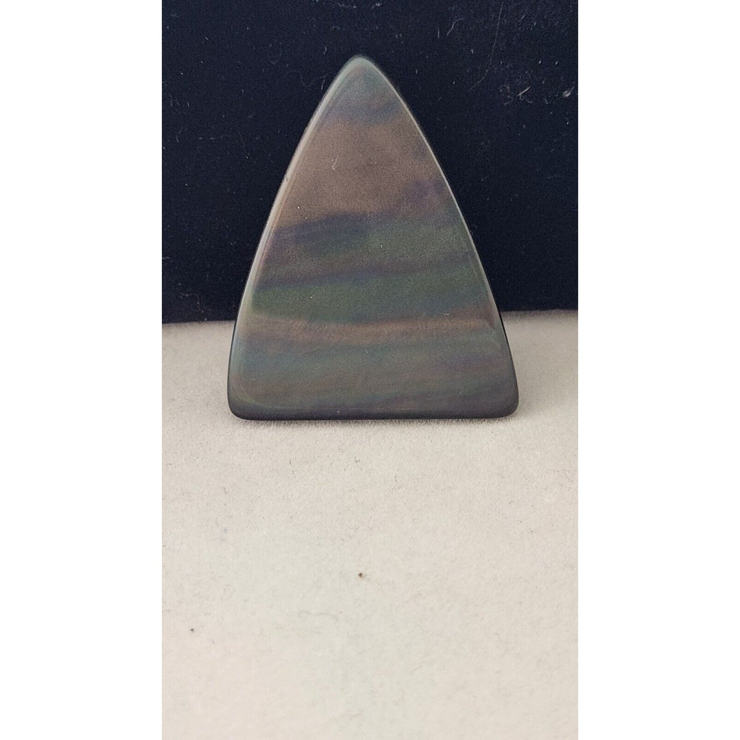 Gemstones Loose Obsidian  Cabochon 8.9 gr Pendant Size 40 mm x 32 mm x 5 mm