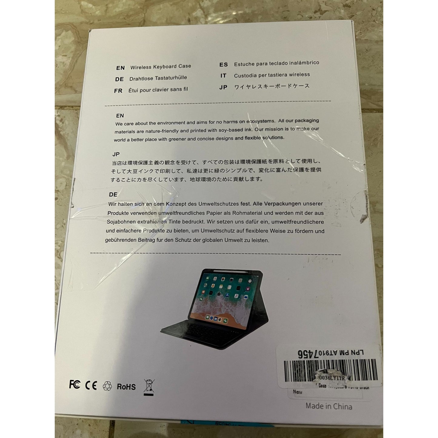 Ekbense Ultra-Slim Wireless Keyboard Case to New iPad Air 2020 & iPad Pro 2020