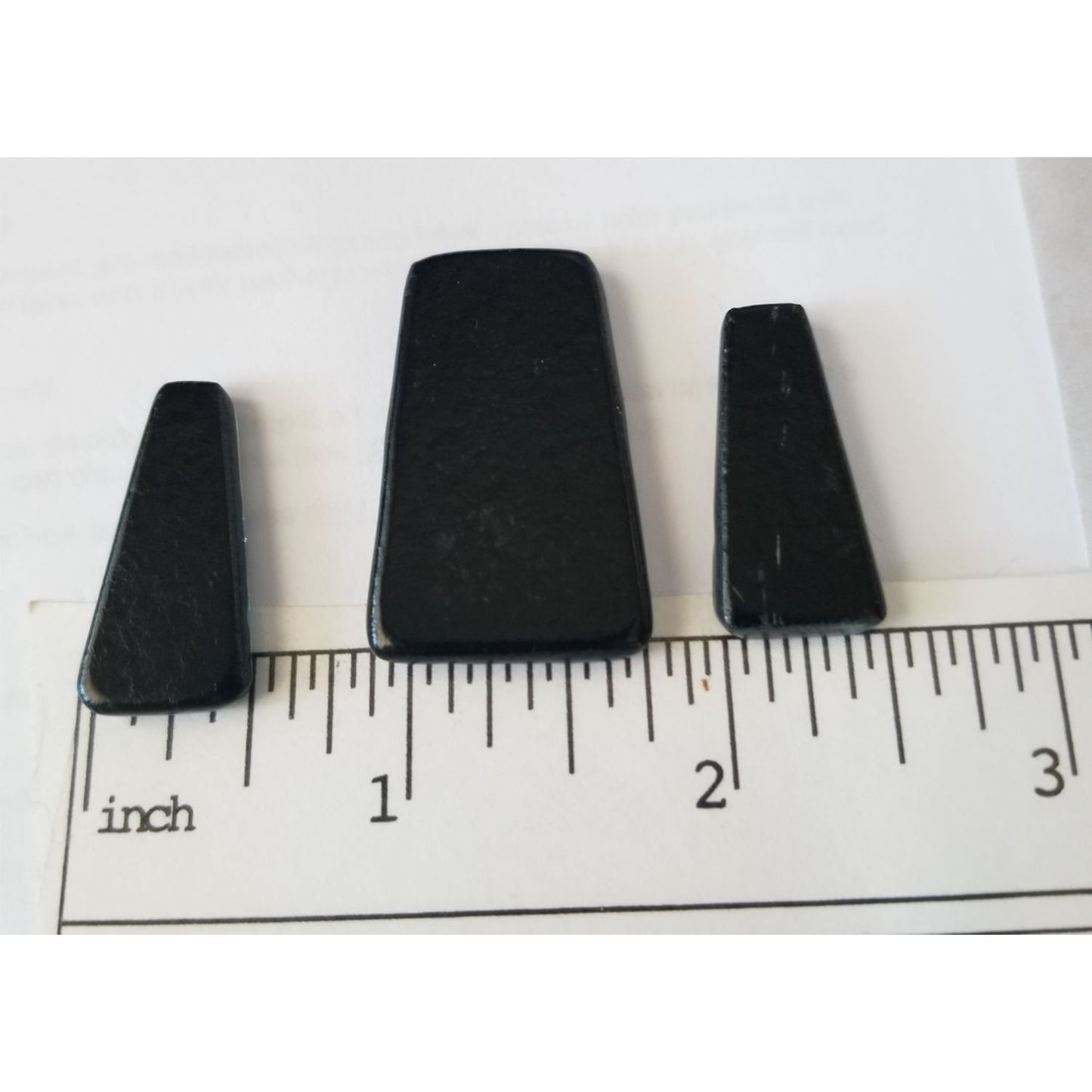 Gemstone Loose Set of 3  Dichroic glass 56.5 ct  11.3 gr 1" x 0.5"  1 1/2 x 0.75"  # 1