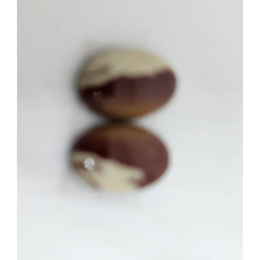 Gemstone Loose Picasso Jasper Stone Matched Pair Earrings 14 ct  2.4 gr