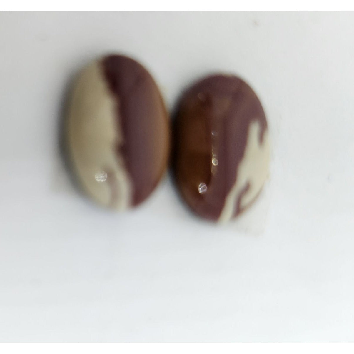 Gemstone Loose Picasso Jasper Stone Matched Pair Earrings 14 ct  2.4 gr