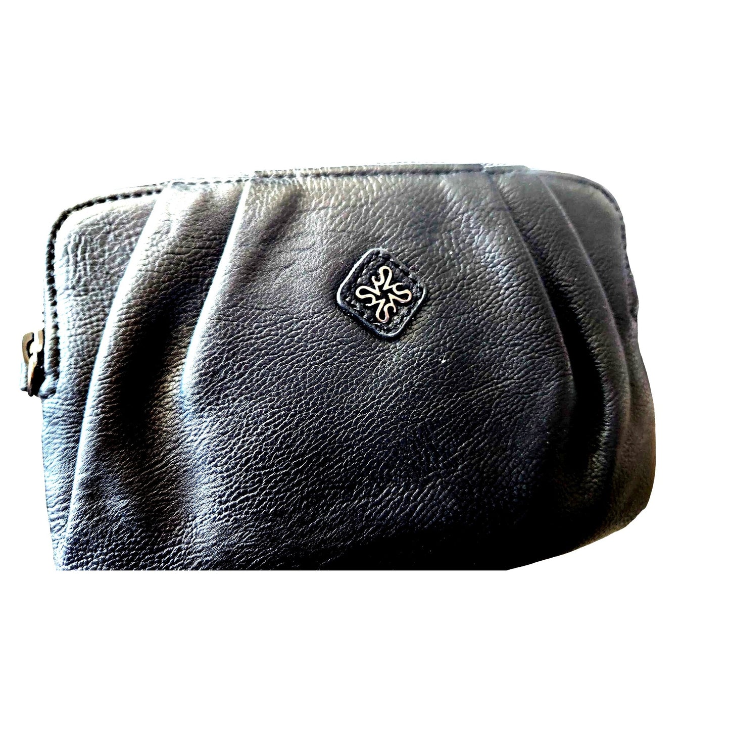 Purse Bag Simply Vera Wang Black Crossbody 50" Strap 8" x 5" x  3"    2 Zip Sections Card slots Pocket
