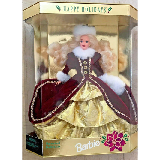 Vintage Mattel 15646 Barbie Doll Happy Holidays 1996 Special Edition New