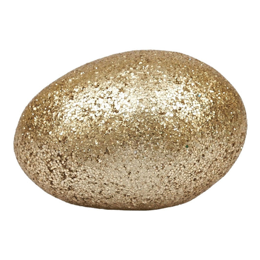 Easter Sparkling Egg Gold Large 2.75" x 4"  Embellished Glitter Home Decor