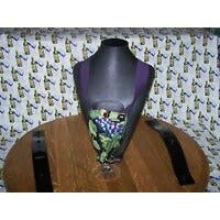 Wine Tasting Glass Holder Necklace Cloth Grapes Fun Hands Free at Party