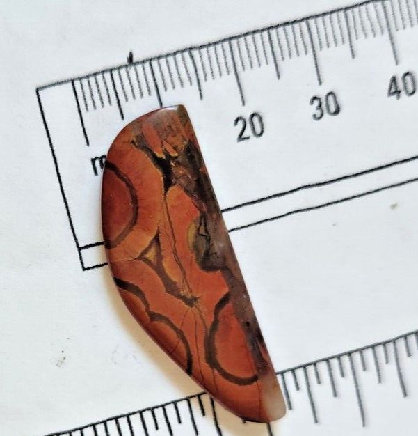 Gemstones Matched Pair Poppy Jasper 10 gr Earrings 50 ct Size 40mm x 10 mm