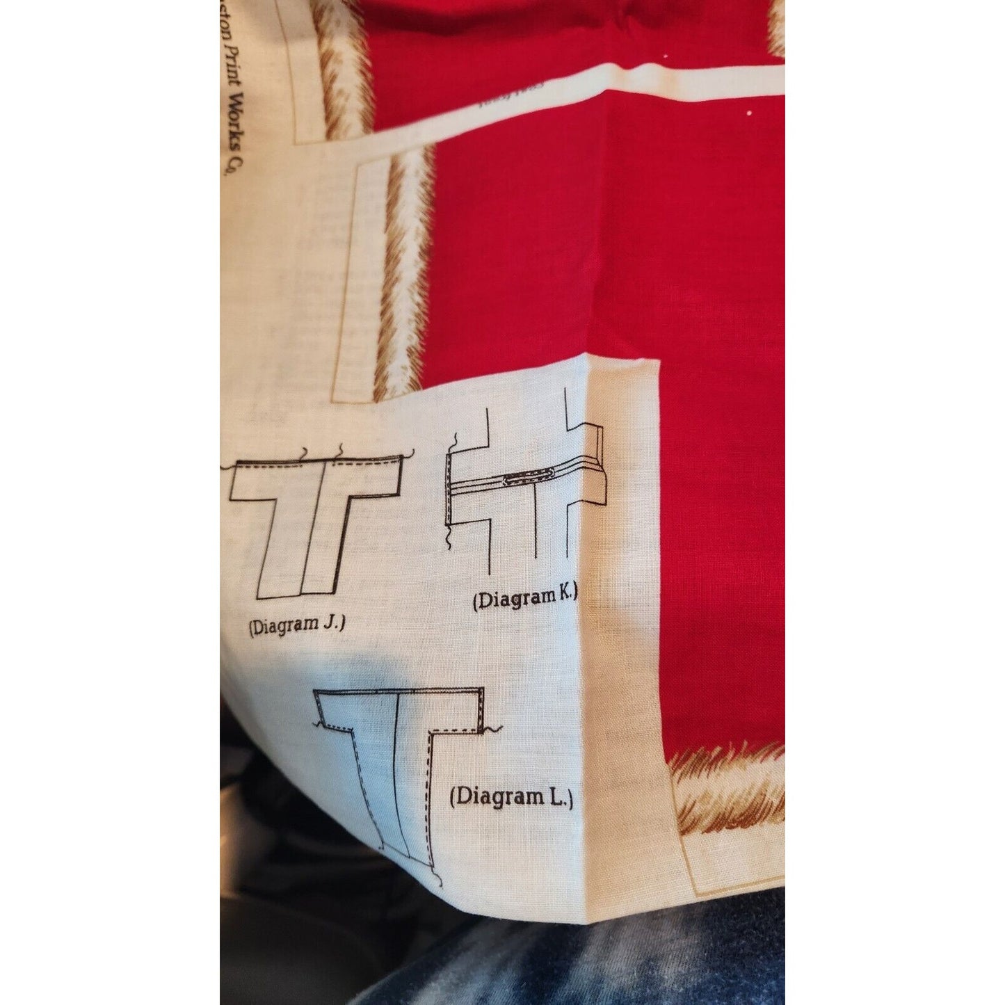 Material Fabric Christmas Santa Bear in Chimney Pattern Instructions