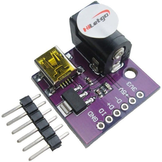 HiLetgo 5pcs AMS1117-3.3V Power Supply Module Mini USB DC Dual Charging Port 5V/3.3V