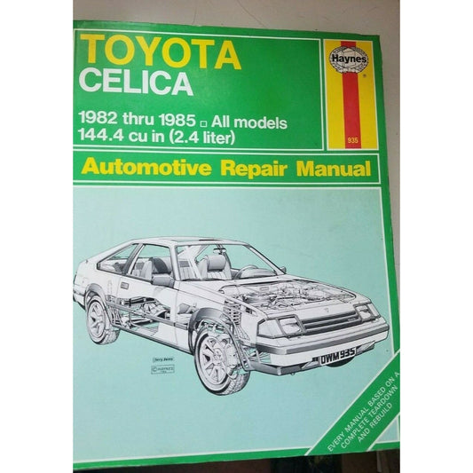 1982 - 1985  Haynes Toyota Celica All  144.4 cu  12.4 L Automotive Manual