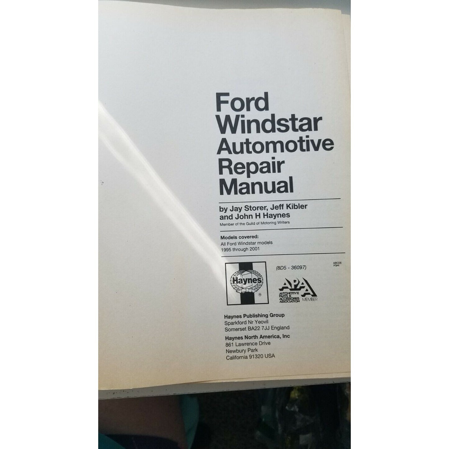 Book 1995 - 2001 Haynes Ford Windstar  All Models Repair Manual