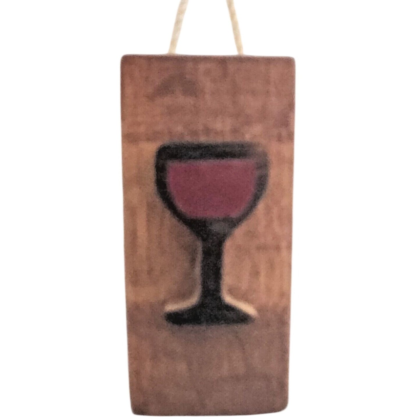 Wood Sign Wine Barrel Red Wine Glass Wine Stave Toasted Craft paper