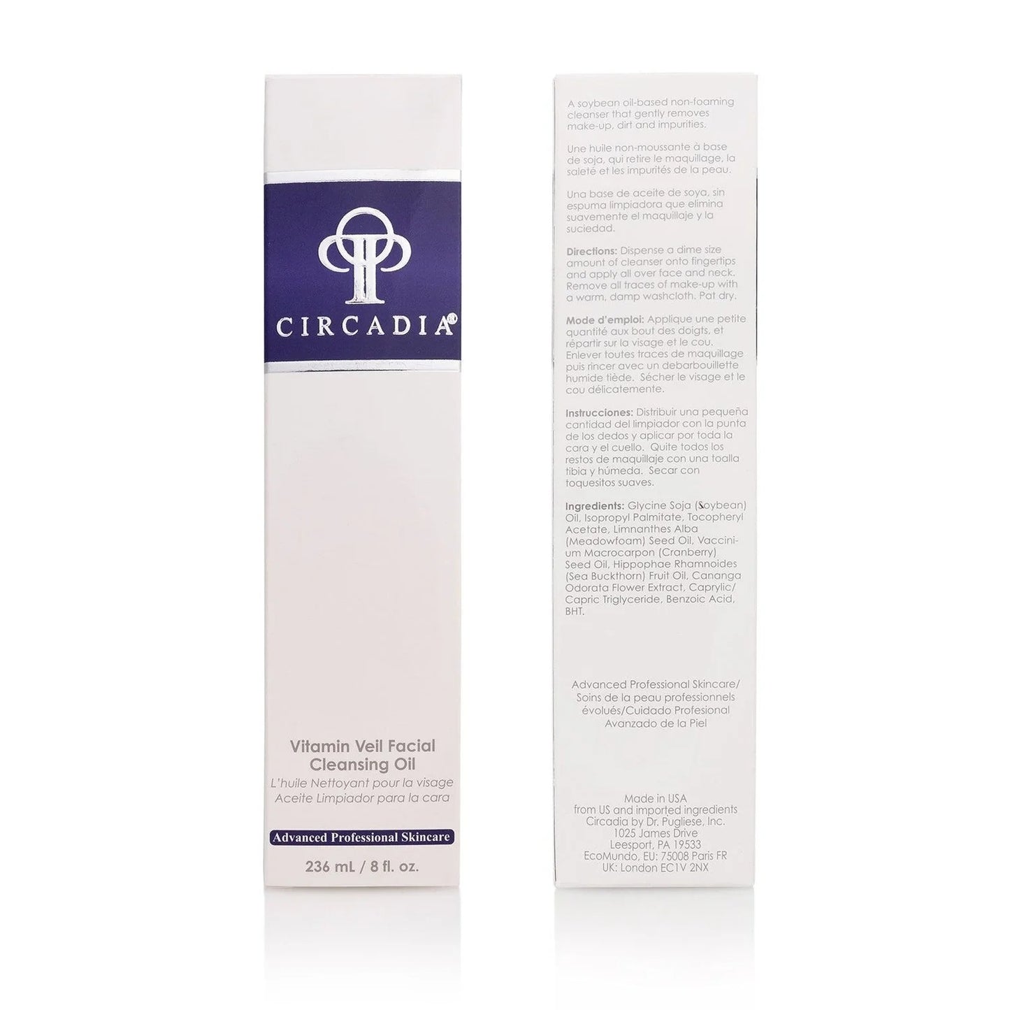 Skincare Circadia Vitamin Veil Cleanser 8 oz  oil-based, nourishing cleanser