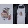 Apron White Chef Long  30" x 26" Embroidered Neck Strap Tie Stain resistant