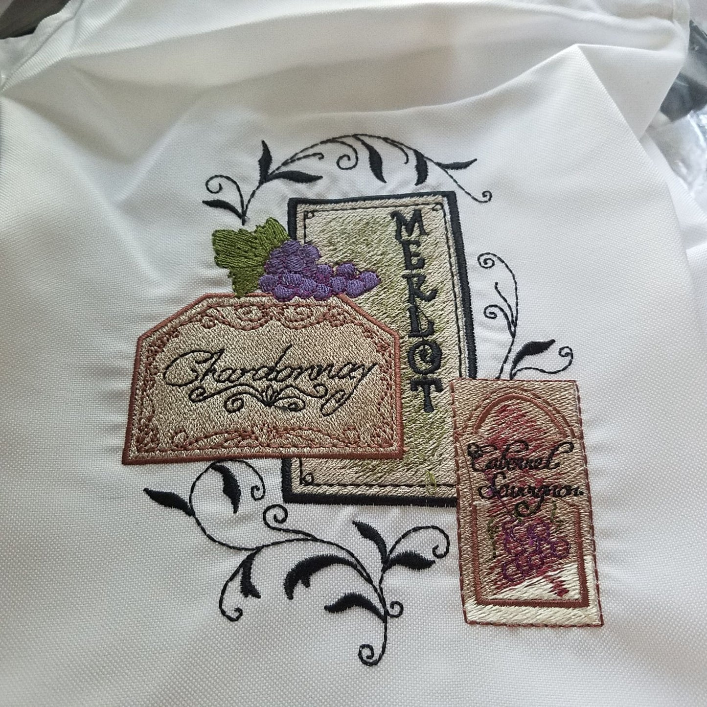Apron White Chef Long  30" x 26" Embroidered Neck Strap Tie Stain resistant