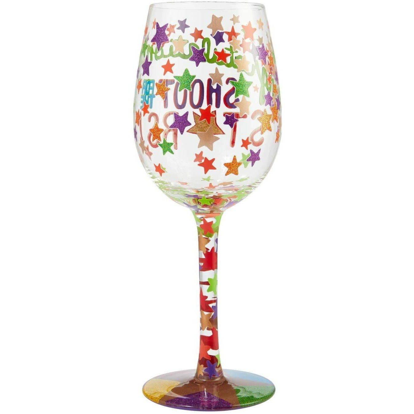Lolita Wine Glass Love My Wine Congratulations Shoot for the Stars 15 oz Glass