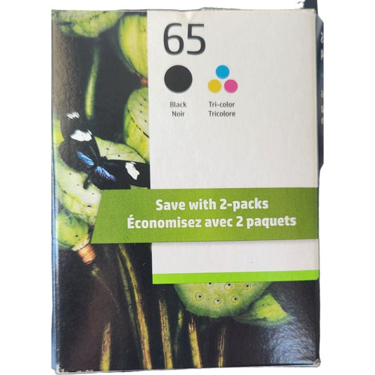 HP 65 Black & Tri-Color Ink Cartridges 2-Pack