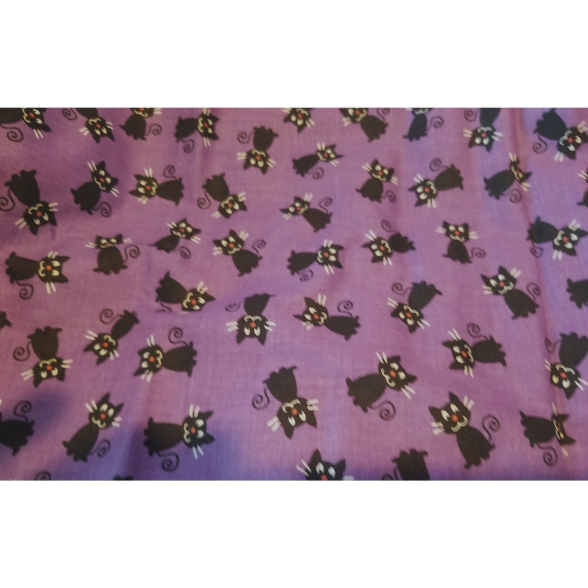Material  Purple Fabric Purple Cats   44" x 36"   Cotton Craft Clothing fabric Joann  Fabric