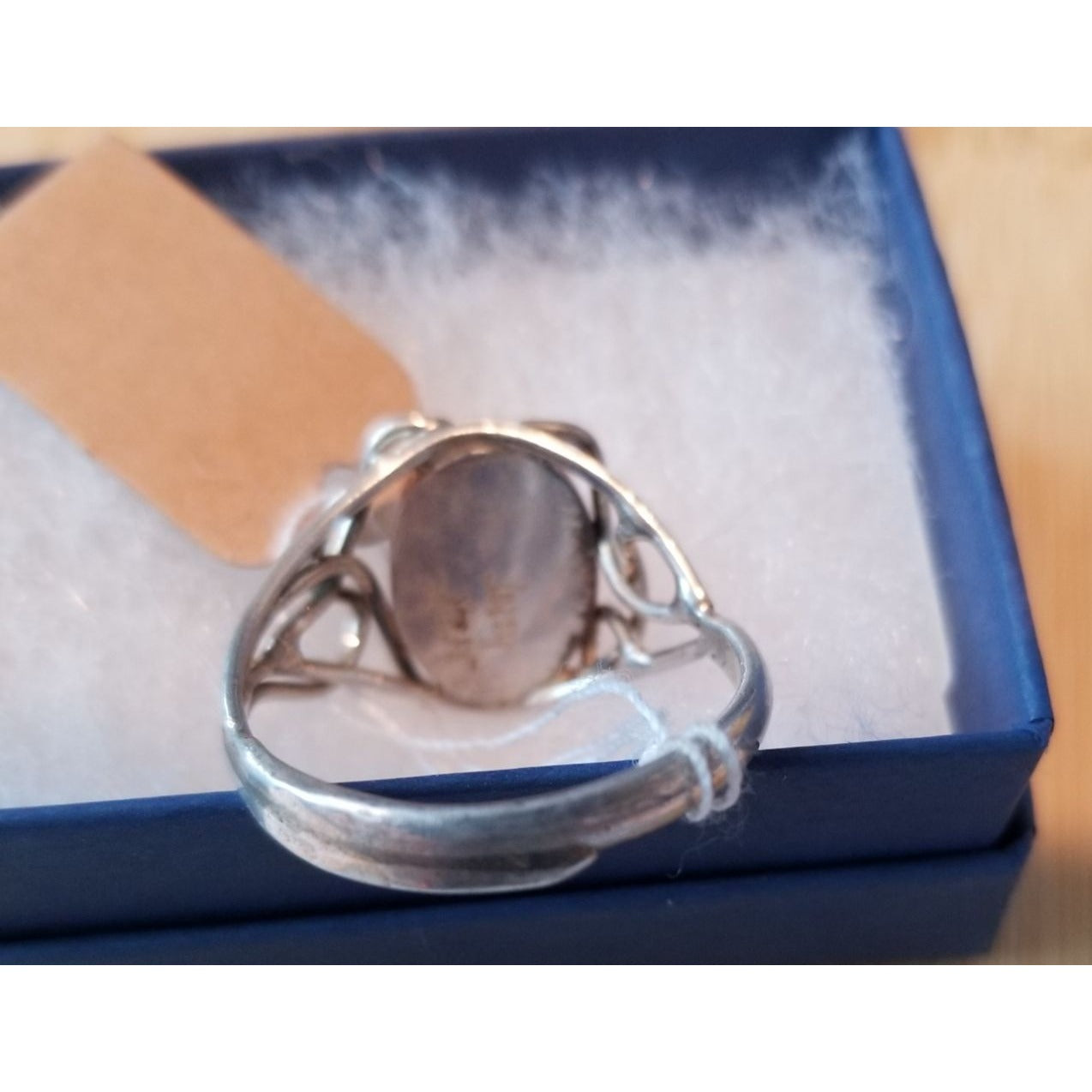 Ring Purple Charoite  Open Band  24 ct  4.8 Gr Size 11  15 mm x 12 mm  Harr  925 Silver