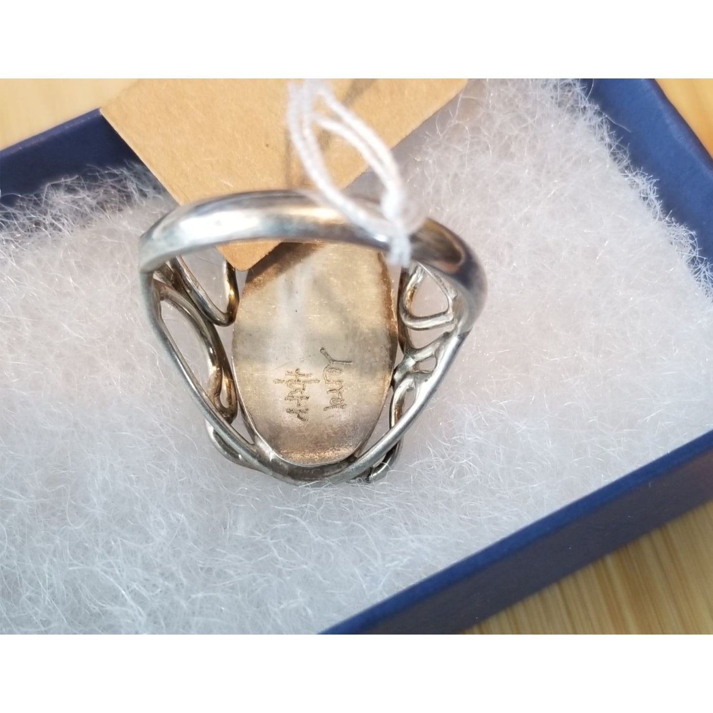Ring Purple Charoite  Open Band  24 ct  4.8 Gr Size 11  15 mm x 12 mm  Harr  925 Silver
