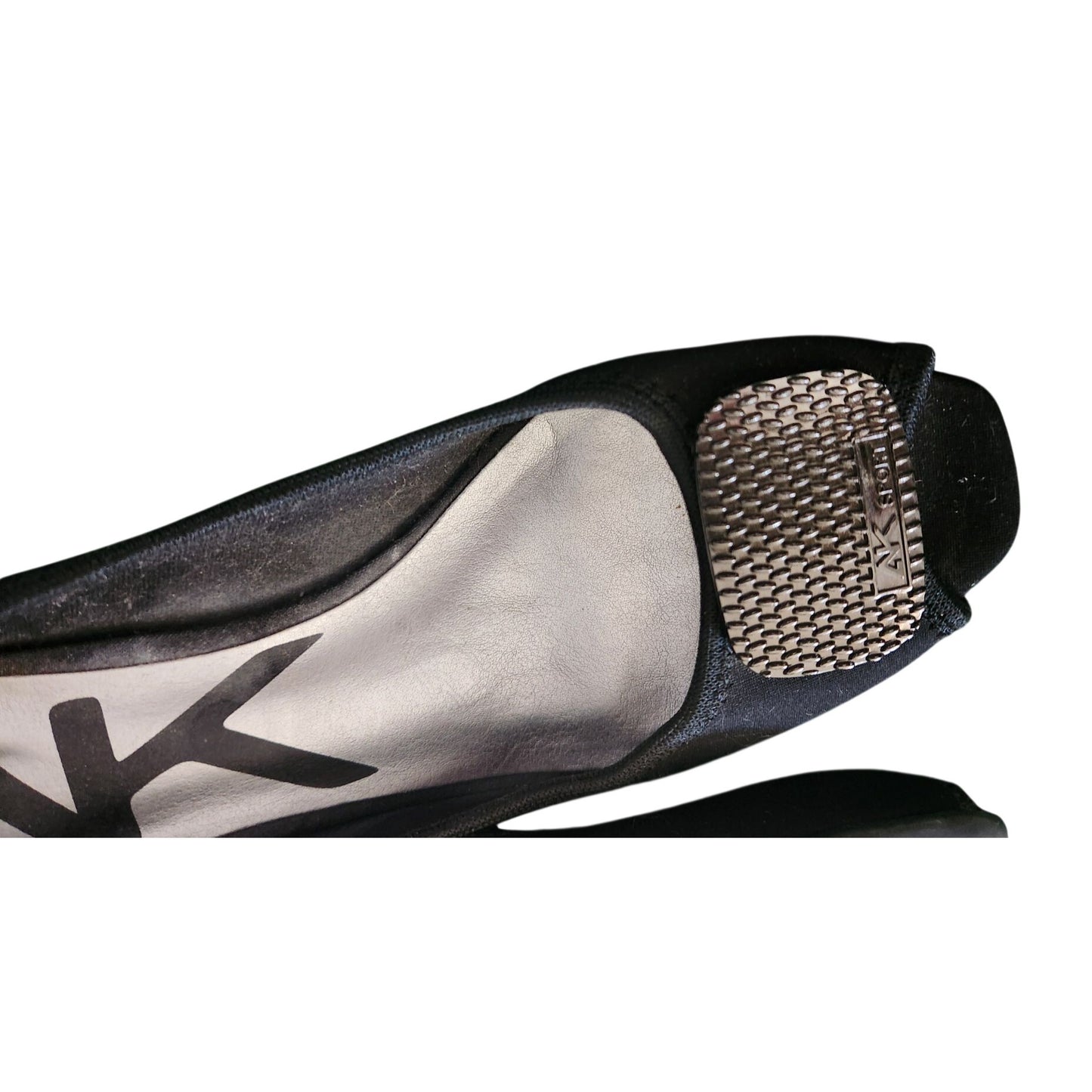 Shoes Pair Anne Klein Sport Black 6M  Silver Design top Wedge Rubber Sole