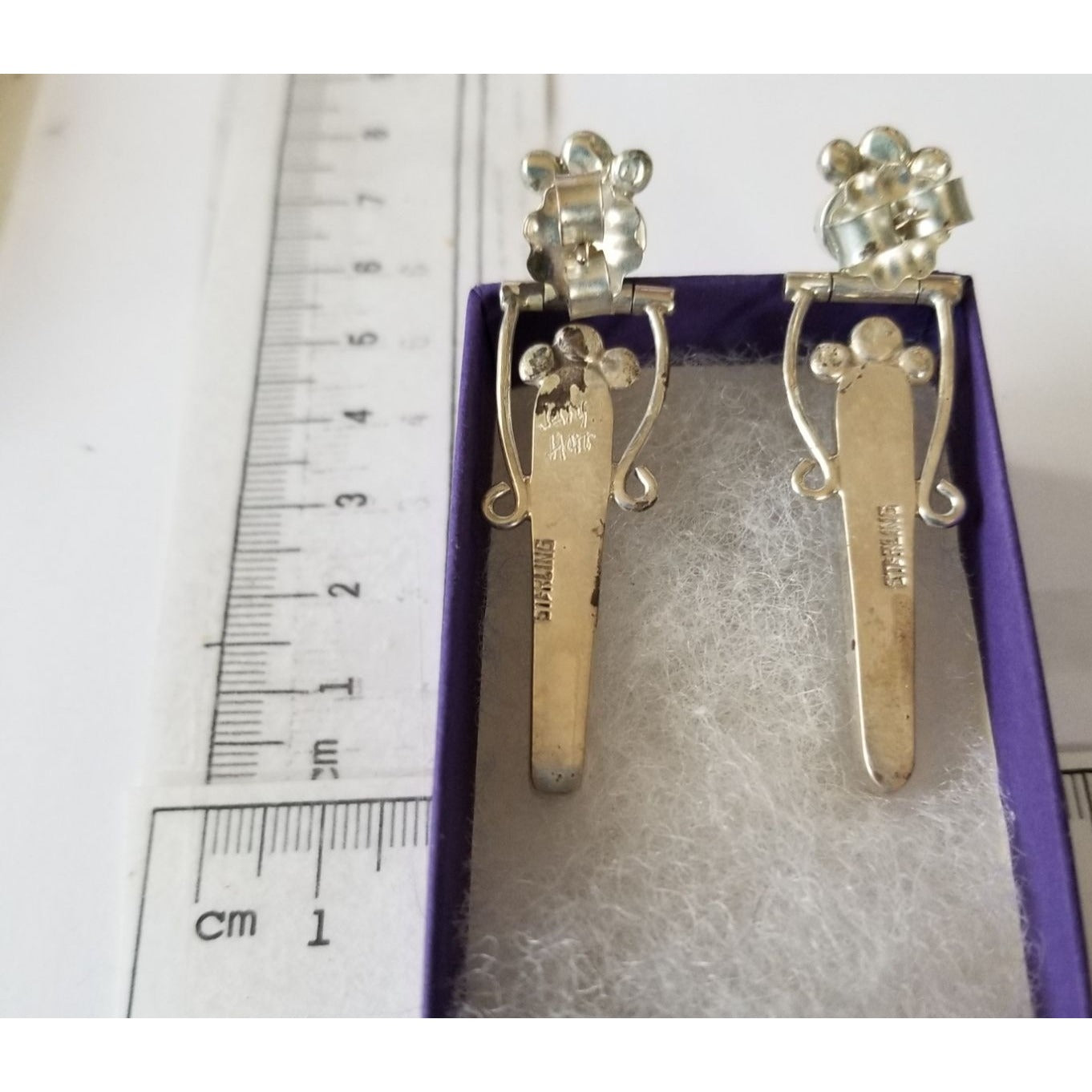EarringsOnyx Ocean Jasper  15.6 Gr Silver 925    5.5 cm x 1 cm  Stone 1 cm x 1.6 cm