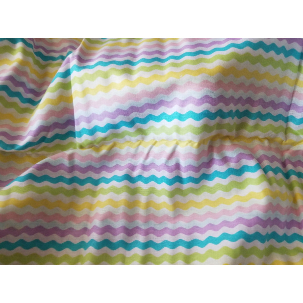 Material White  Fabric Red Blue Yellow Orange Pink green  Ric Rack Easter  Fabric    24" x 36"   Cotton Craft Clothing Joann