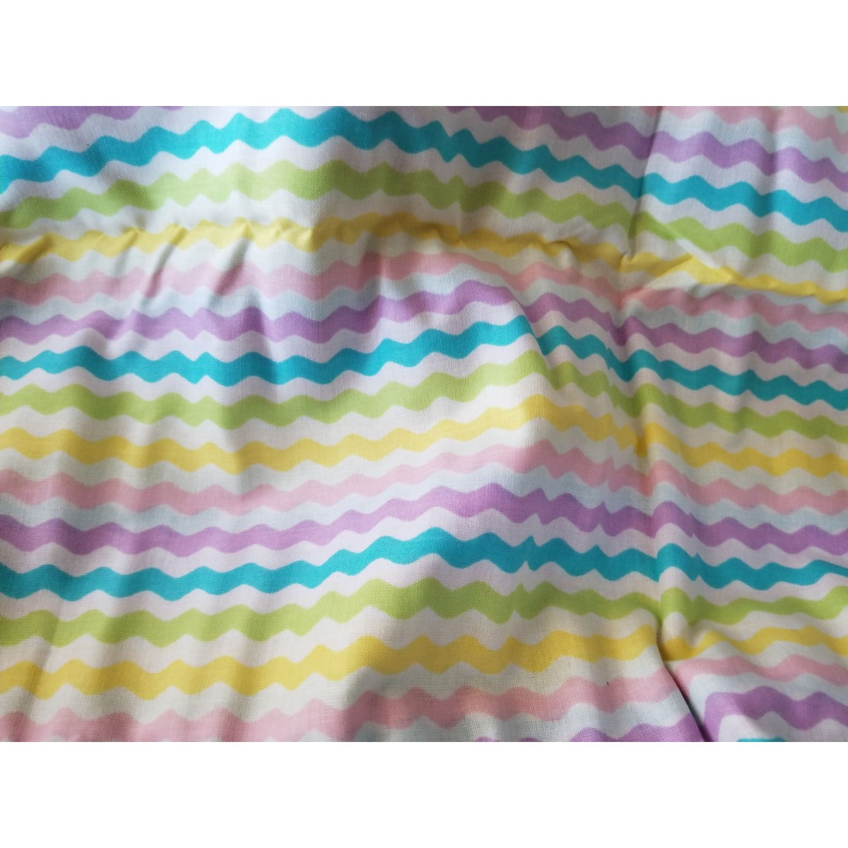 Material White  Fabric Red Blue Yellow Orange Pink green  Ric Rack Easter  Fabric    24" x 36"   Cotton Craft Clothing Joann