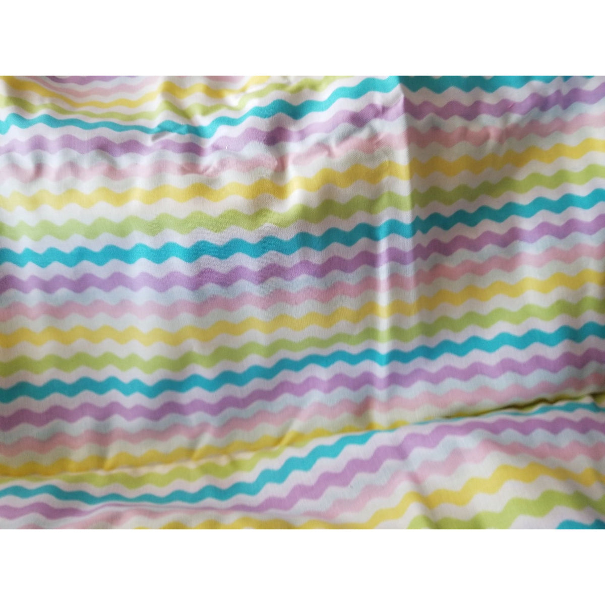 Material White  Fabric Red Blue Yellow Orange Pink green  Ric Rack Easter  Fabric    24" x 36"   Cotton Craft Clothing Joann