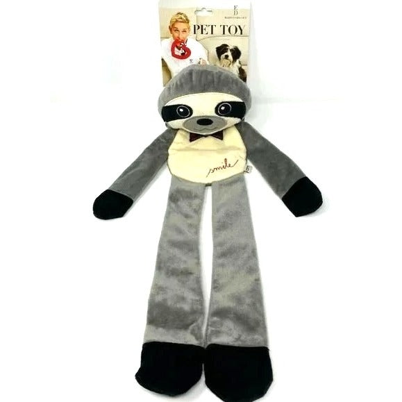 Dog Pet Toy Ellen Degeneres Dog Grey 2 Sloth Crinkle Squeaker Stuffed Head