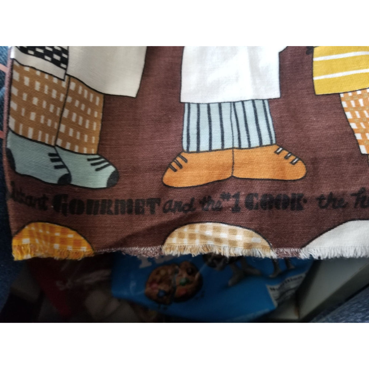 Material  Brown Bakers Chef Cake  44" x 19"    Cotton Craft Clothing Joann