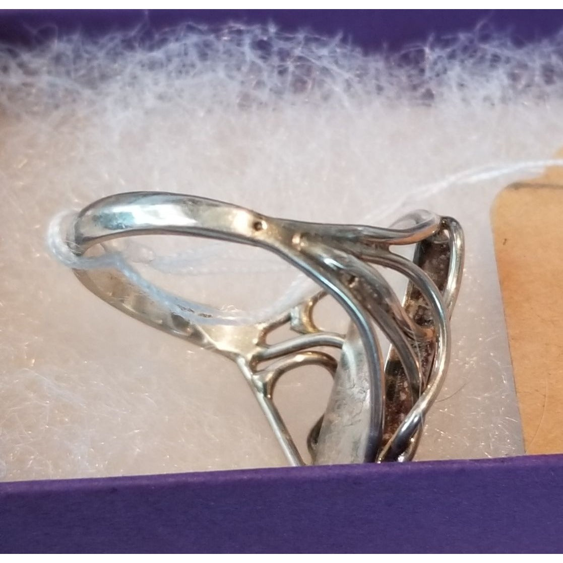 Ring Pietersite   Open Band  25 ct  5 Gr Size 10   20 mm x 5 mm  Harr  925 Silver