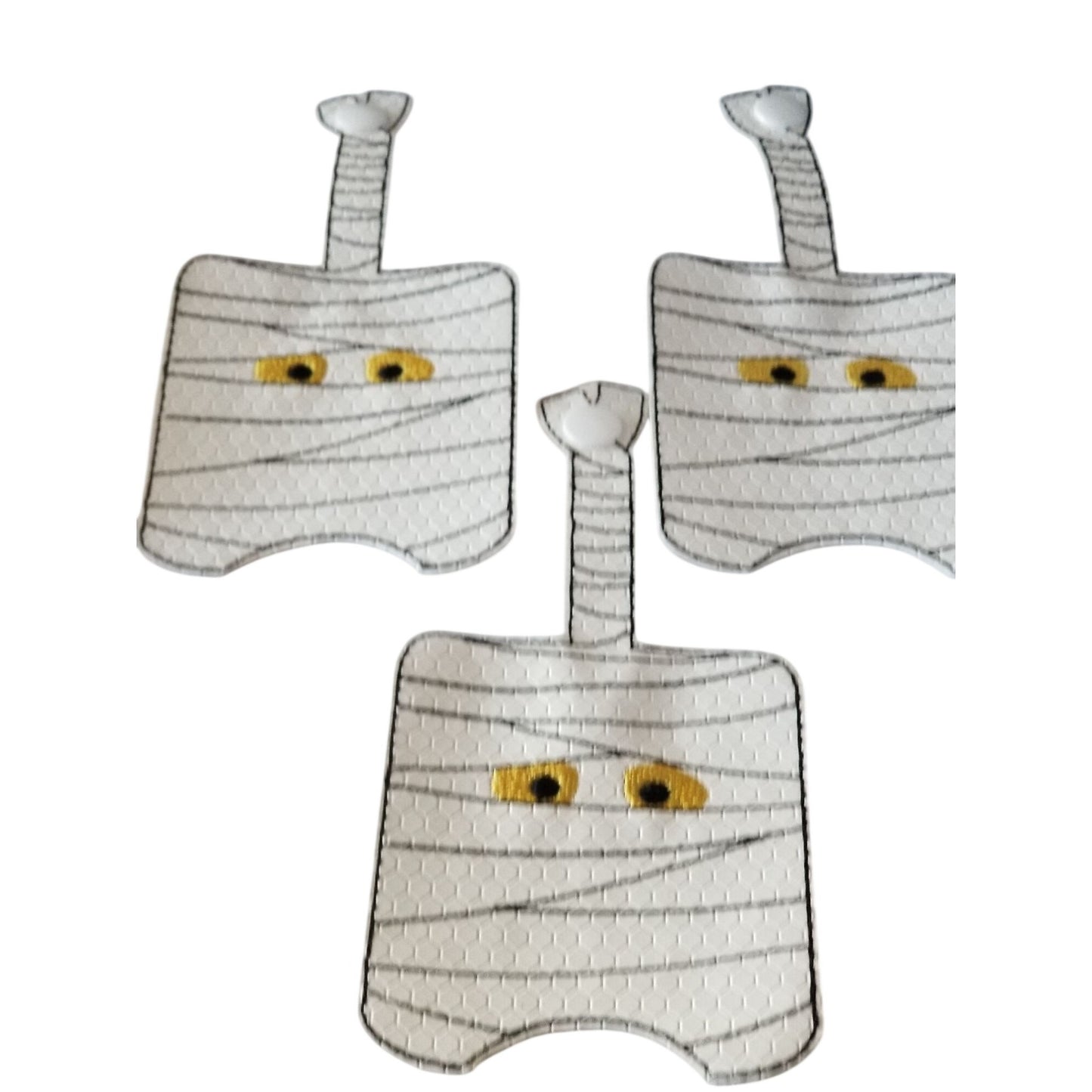 Bath & Body Works 1 oz Hand Sanitizer Set of 3 Mummy Embroidered Faux Leather Holder