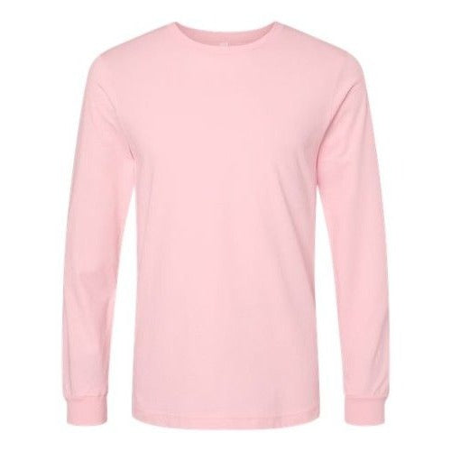 T-Shirt Pink  Long Sleeve Bella 100% Cotton Size Large Comfort Fit
