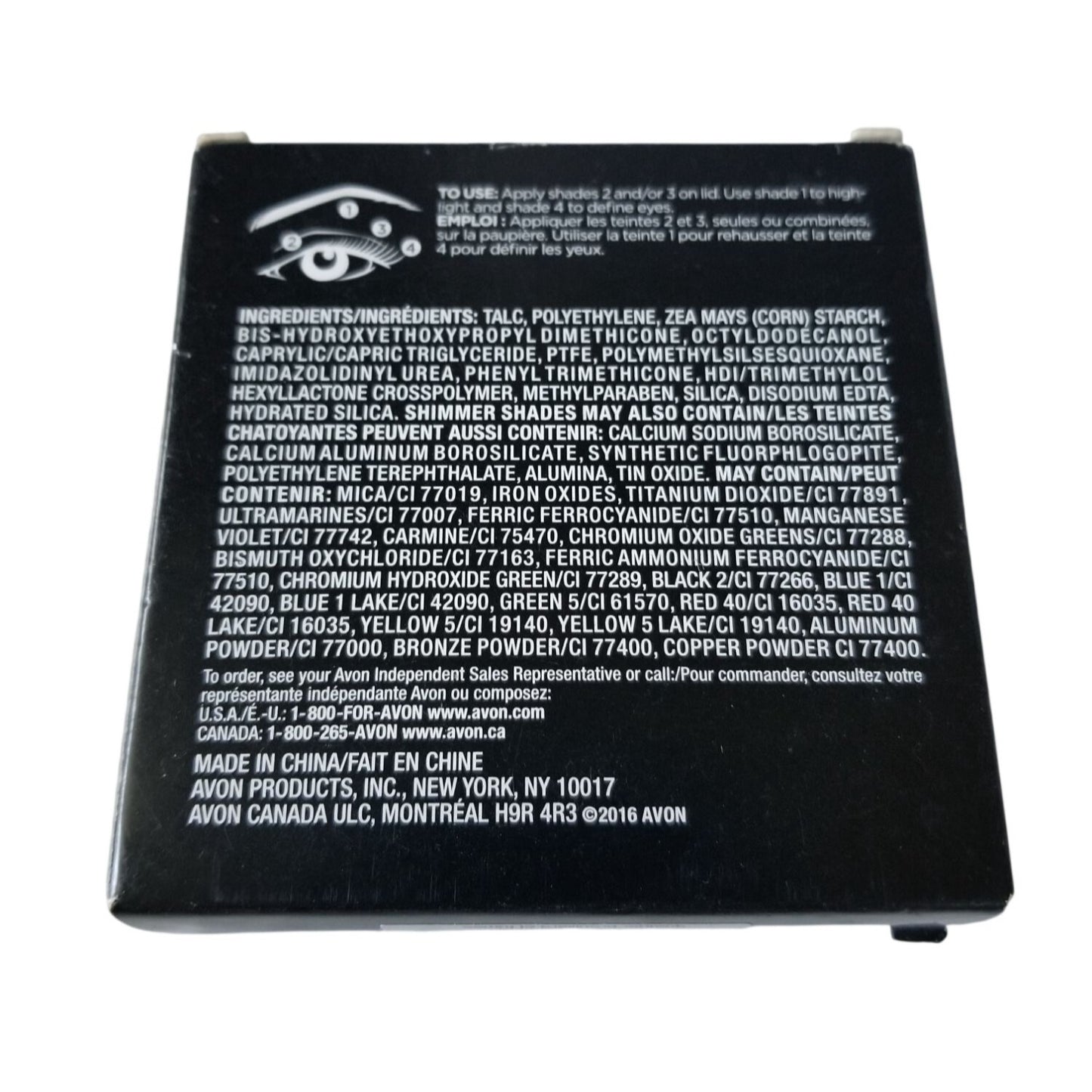 Avon  True Color Eyeshadow Quad 4 eyeshadows 0.176 oz Smoke & Fog Quad