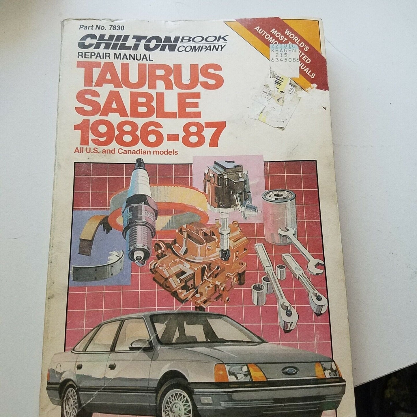 Book 1986-87  Chilton's Repair Manual Taurus Sable   # 7830