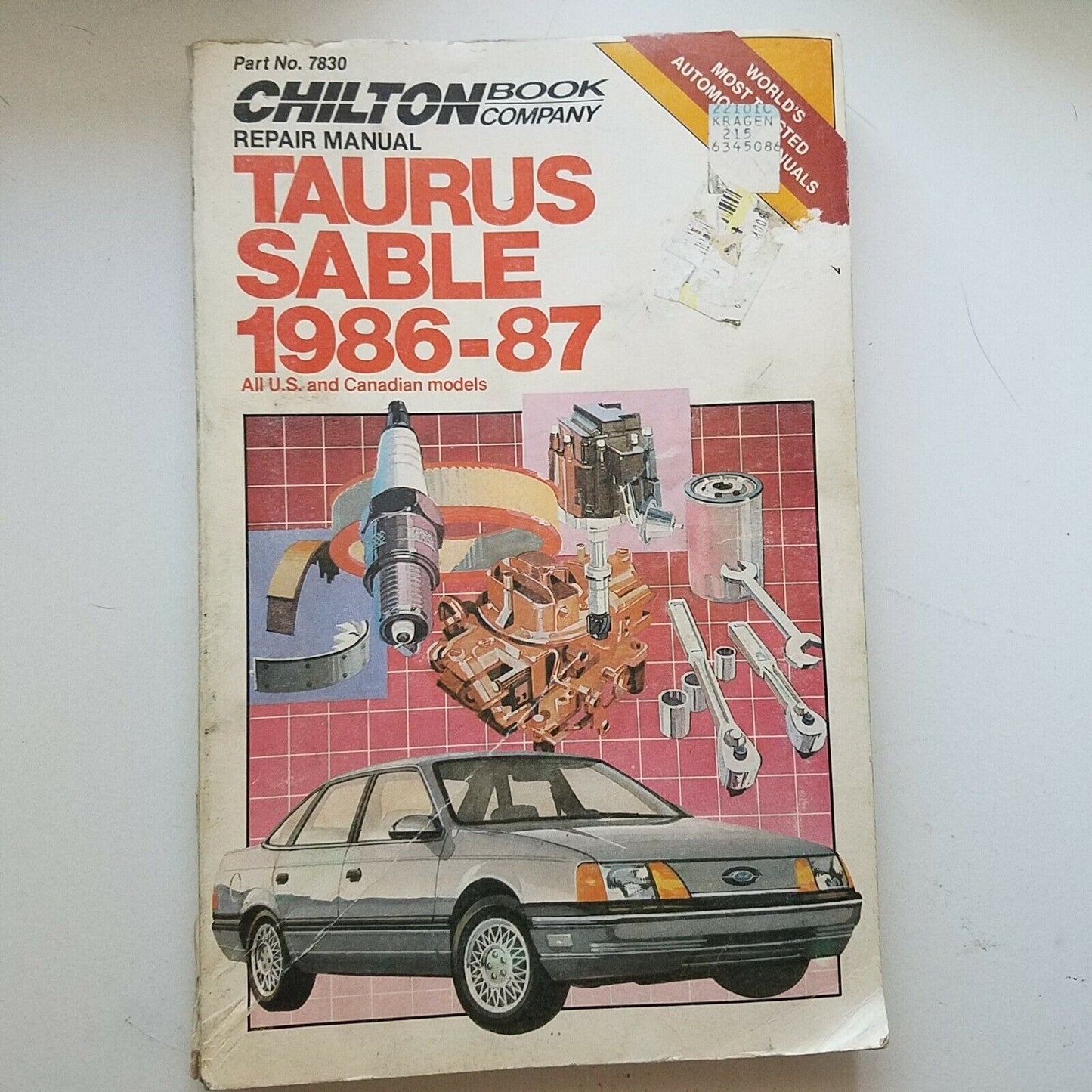 Book 1986-87  Chilton's Repair Manual Taurus Sable   # 7830