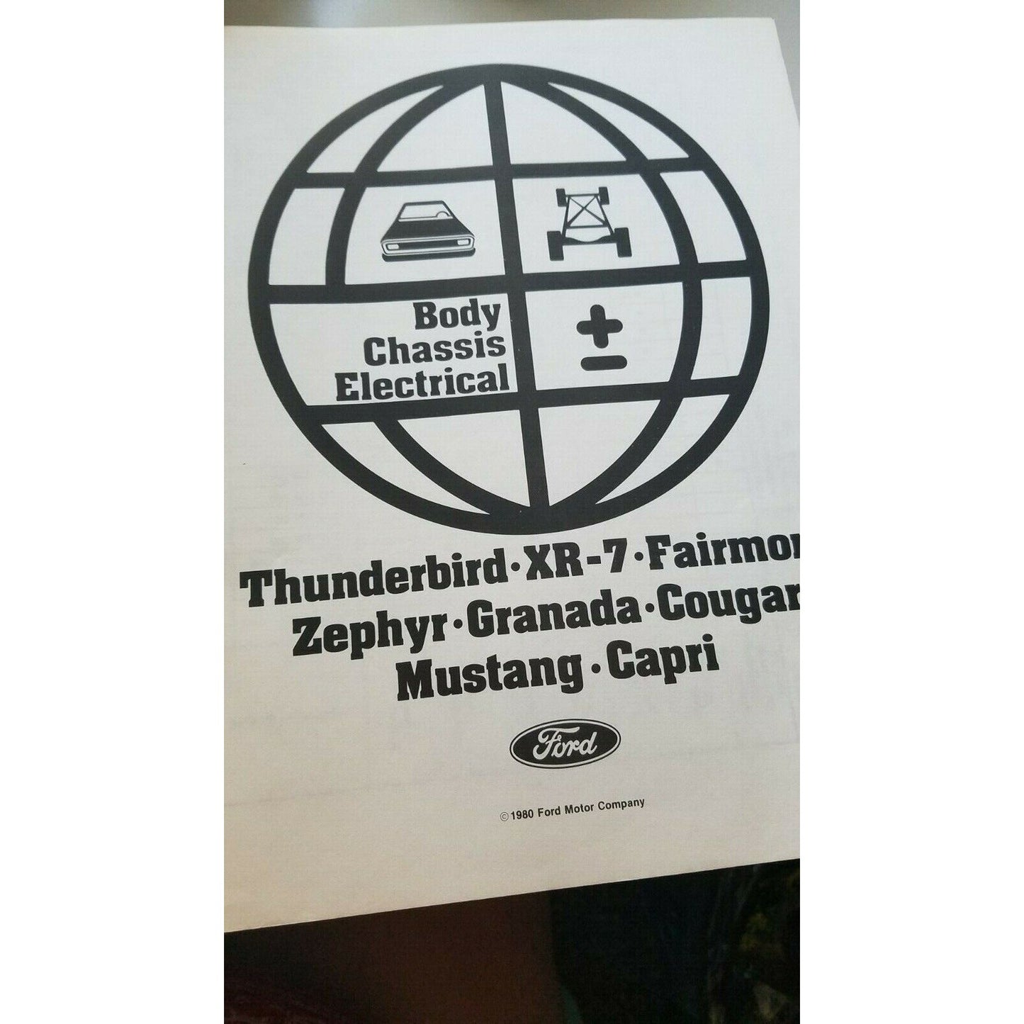 Book 1981 Ford  Car Shop Manual Body Chassis Electrical Thunderbird XR- 7 Mustang