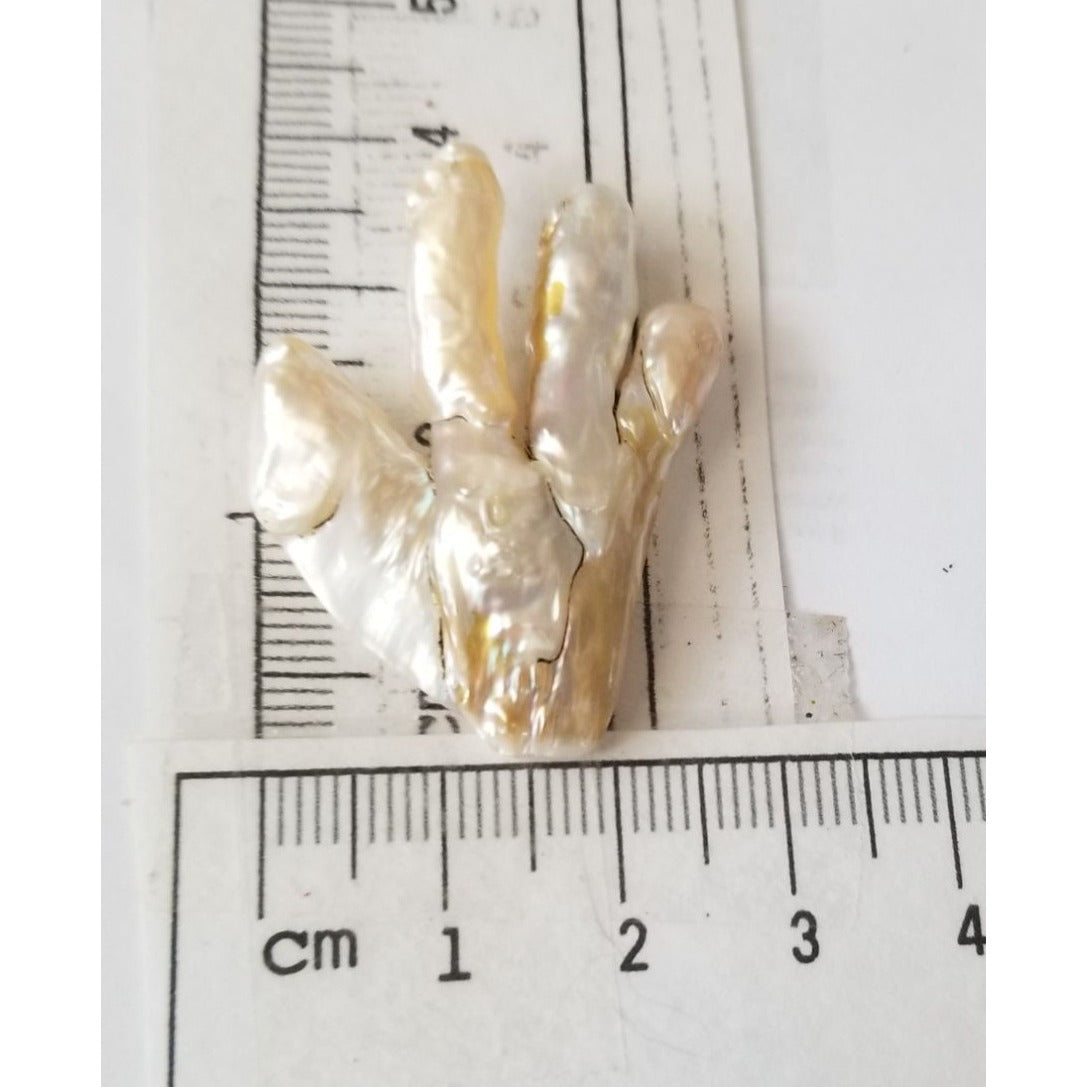 Loose Baroque Chicken Feet Freshwater Keshi 25.5 ct  5.1 gr 4 cm  x 3 cm