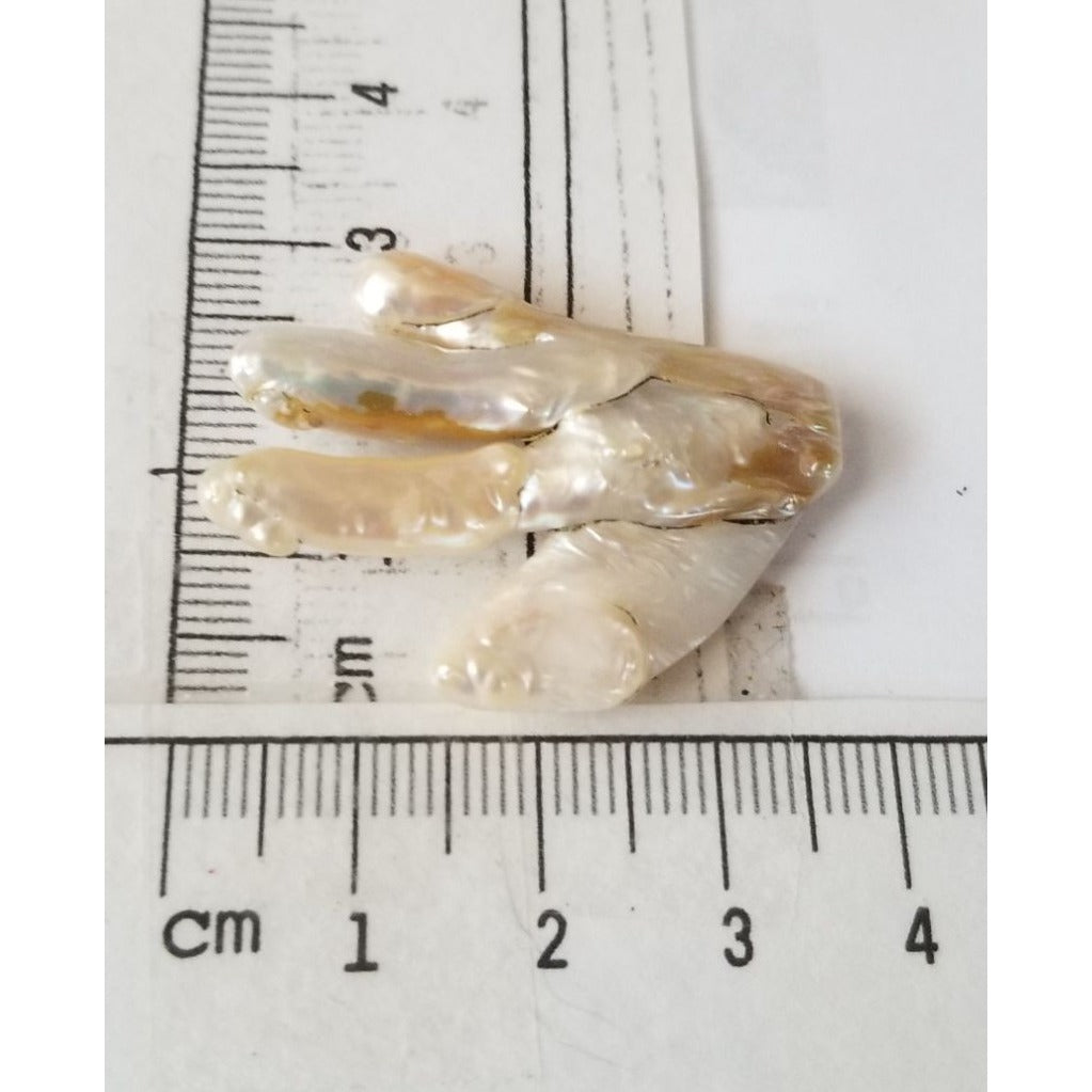 Loose Baroque Chicken Feet Freshwater Keshi 25.5 ct  5.1 gr 4 cm  x 3 cm