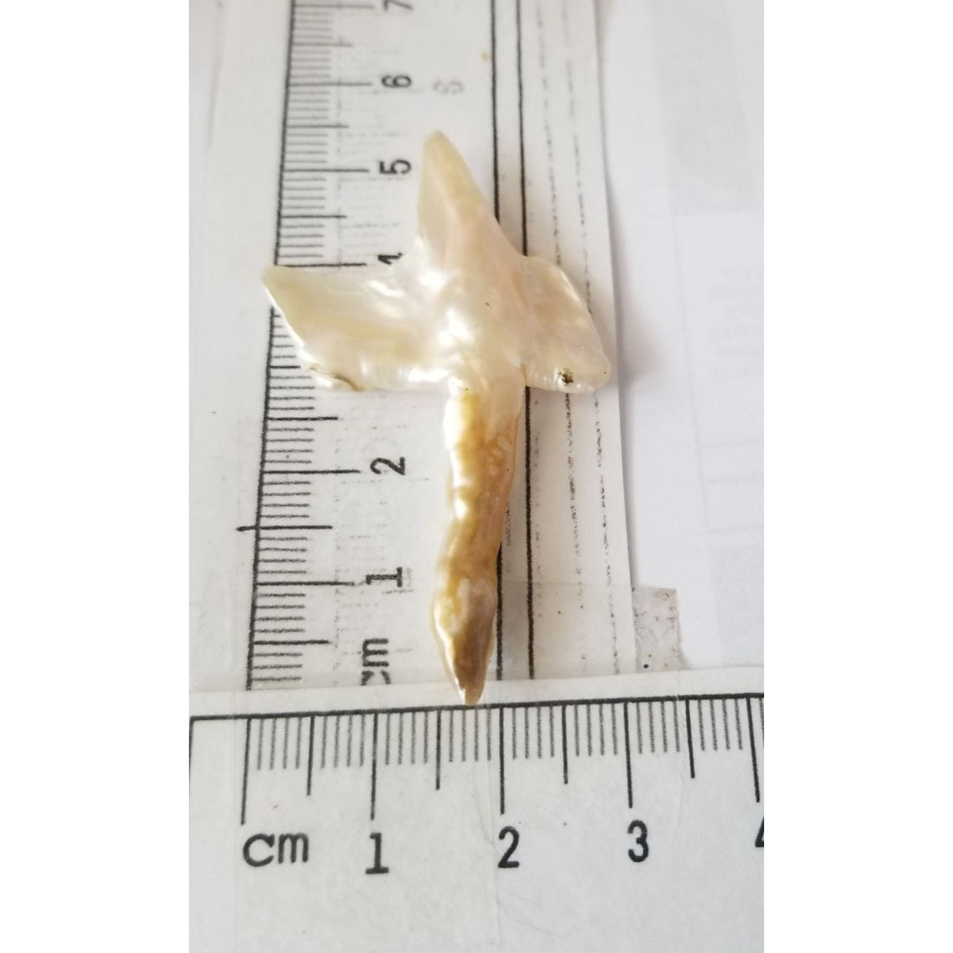 Loose Baroque Look like Big Sward   Freshwater Keshi 18 ct  3.7 gr  5.5  cm  x 3.5  cm