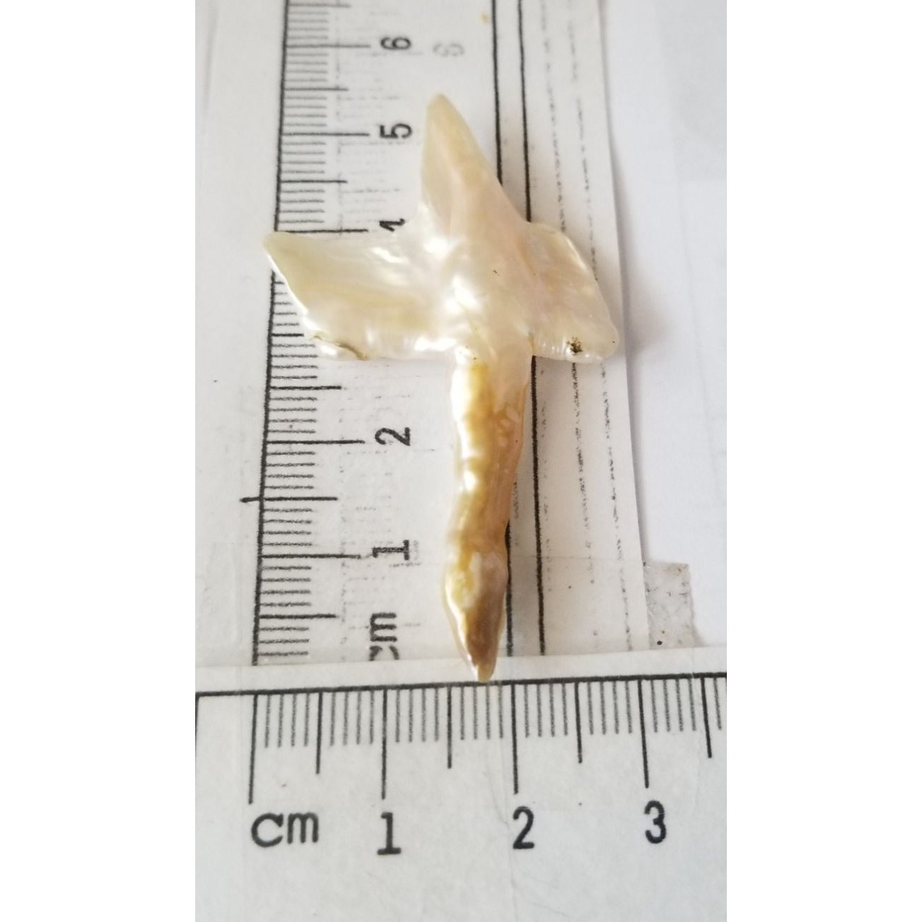 Loose Baroque Look like Big Sward   Freshwater Keshi 18 ct  3.7 gr  5.5  cm  x 3.5  cm